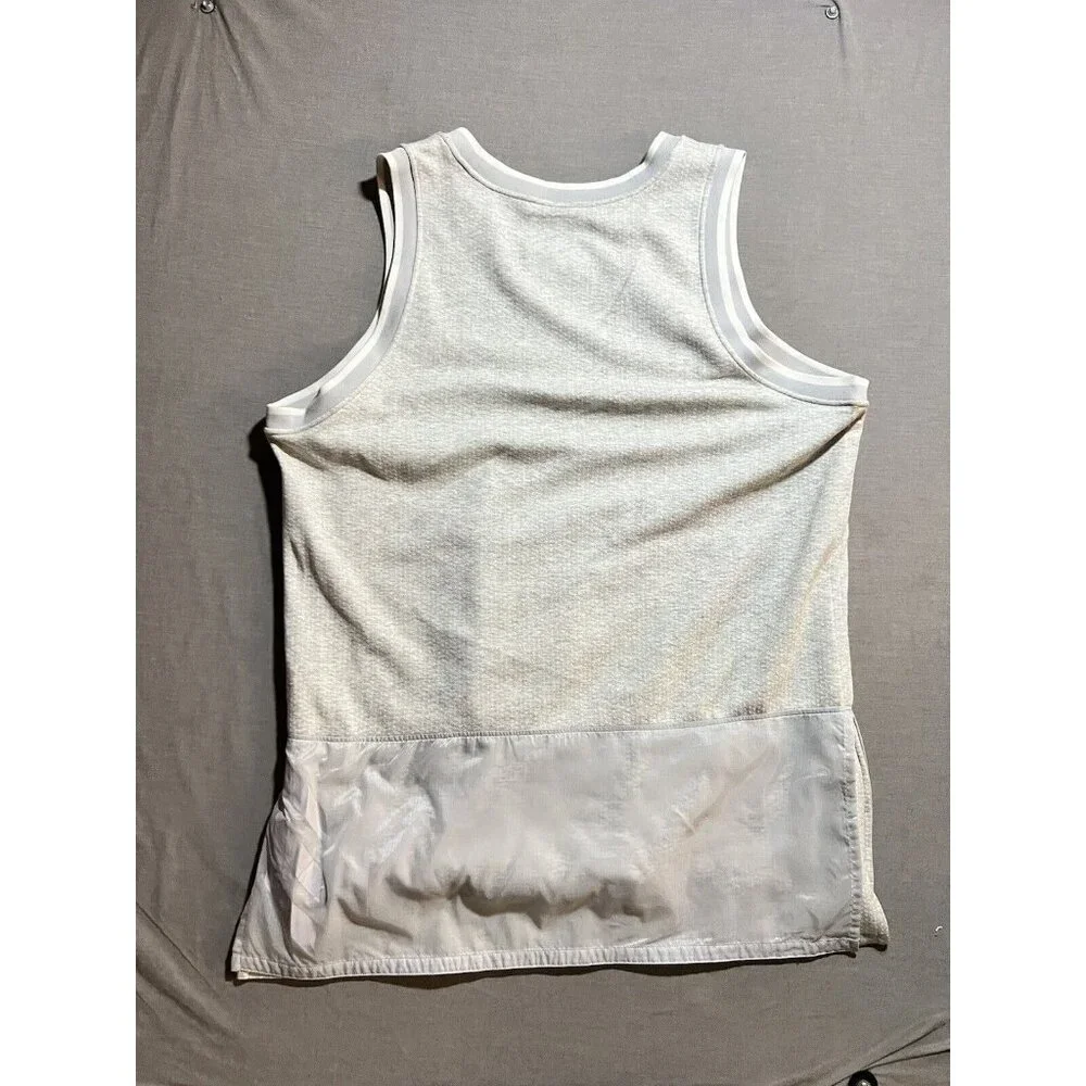 James Harden Adidas Tank Jersey‎ Men's 2XL Gray Embroidered Sleeveless.